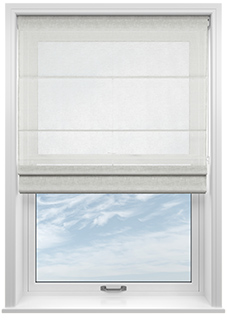 Kalahari Voile, Ghost White - Twist&Fit Roman Blind